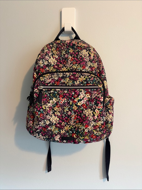 Vera Bradley Handbags - Floral Quilted Women's Backpack - Black Multi